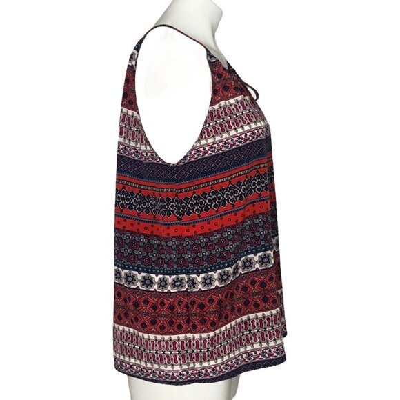 Collective Concepts Racerback Tank Top, Red White Blue Pattern Women's Sz Large - Picture 4 of 9